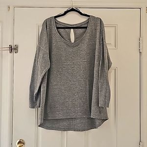 Marika Size 2x Gray Long Sleeve Sweater
